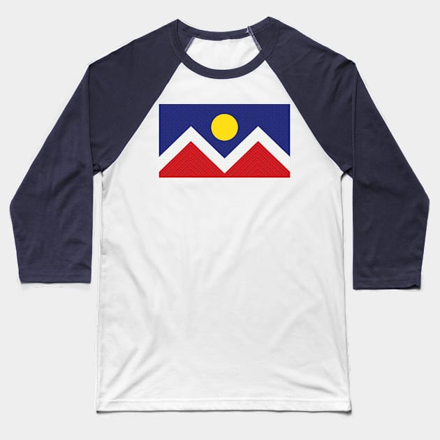 Denver Flag Baseball T-Shirt by fimbis